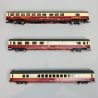 3 voitures voyageurs Eurocity EC 24 "Erasmus", DB, Ep IV - ROCO 74034 - HO 1/87