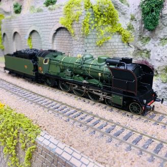 Locomotive à vapeur 231 H 21 "Nevers" Vert, Sncf, Ep III - REE MB-239 - HO 1/87