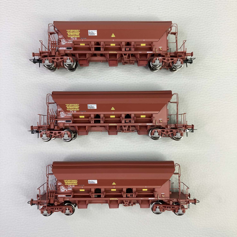3 Wagons Trémie F70 Eads – Réseaux Ree Modèles – Echelle HO – Ep IV – WB800