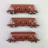 3 wagons trémies T8 Tadkks, SNCF, Ep IV et V - REE WB-844 - HO 1/87