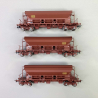 3 wagons trémies T8 Tads, SNCF, Ep IV - REE WB-841 - HO 1/87