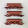 3 wagons trémies T8 Tads, SNCF, Ep IV - REE WB-841 - HO 1/87