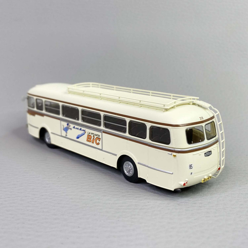 Miniature CIJ France - Autocar Renault Crème - 1/55 - Zamak - Années 60 - Très Bon état