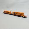 Wagon porte-conteneurs double, GYSEV CARGO, Ep VI - FLEISCHMANN 825342 - N 1/160