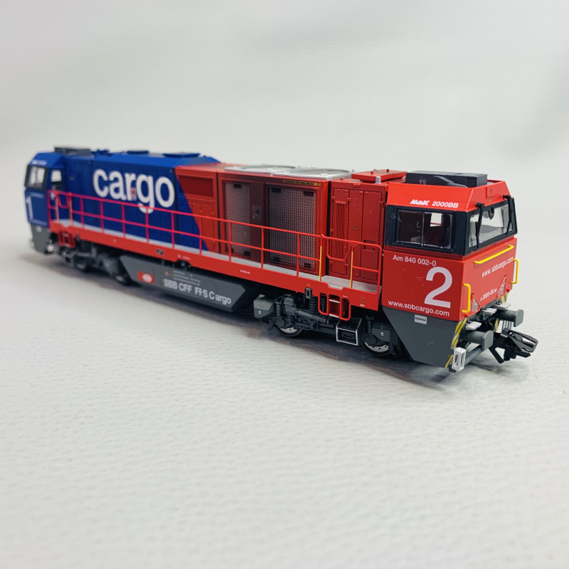 Locomotive diesel Vossloh G 2000 BB, CFF, Ep VI, digital son - TRIX 22881 - HO 1/8