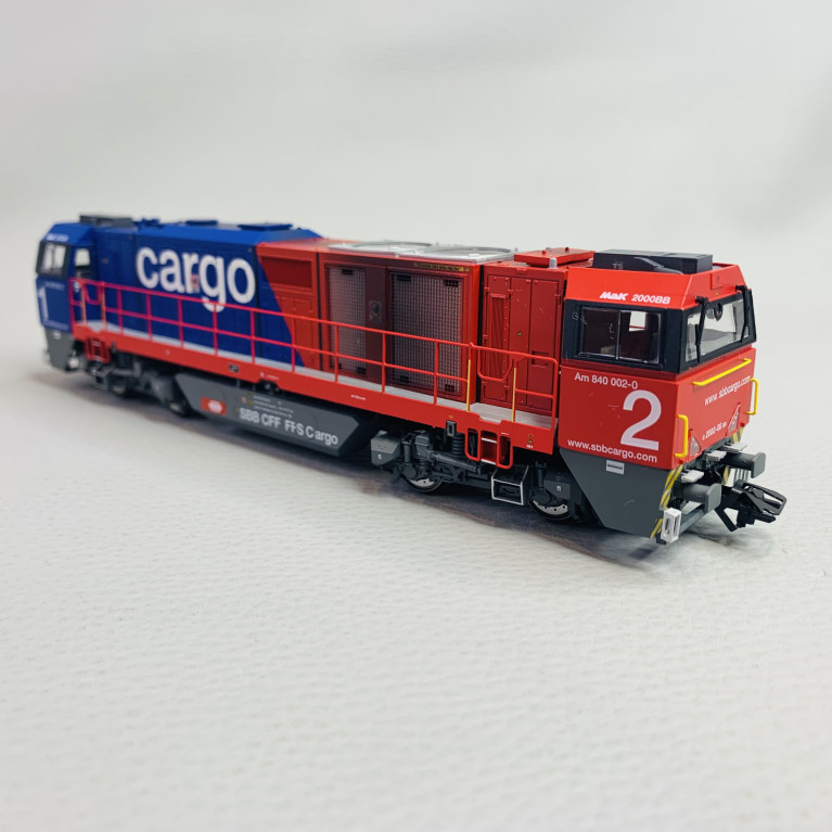 Locomotive diesel Vossloh G 2000 BB, CFF, Ep VI, digital son - TRIX 22881 - HO 1/8