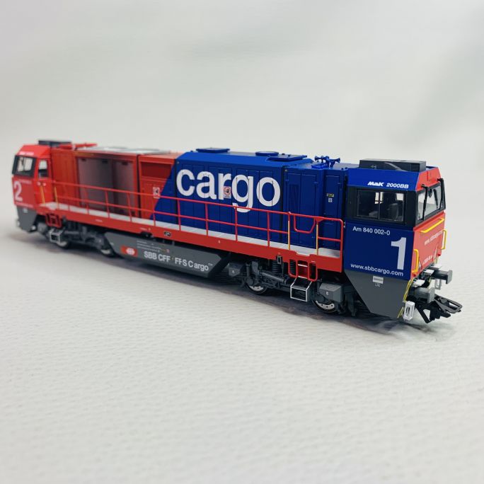 Locomotive diesel Vossloh G 2000 BB, CFF, Ep VI, digital son - TRIX 22881 - HO 1/8