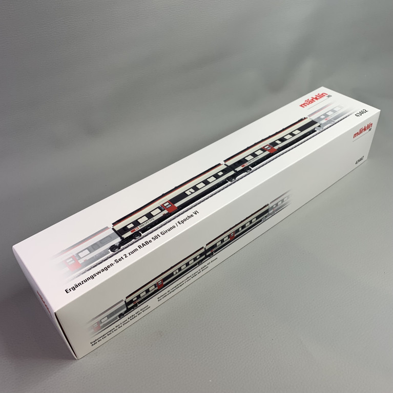 Coffret de voitures de complément 2 pour le RABe 501 Giruno, SBB, Ep VI - MARKLIN 43462 - HO 1/87