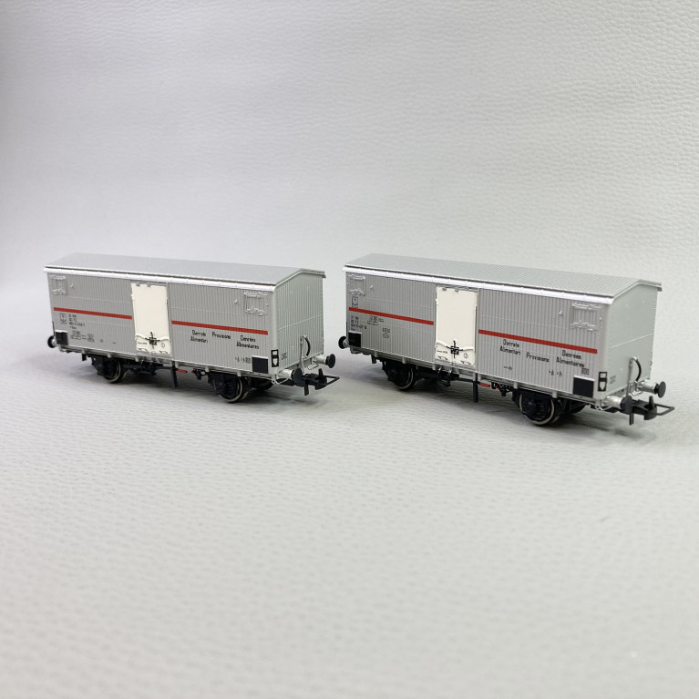 2 wagons frigorifiques Ifms 2 essieux, FS, Ep IV - RIVAROSSI HR6604 - HO 1/87