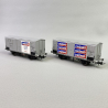 2 wagons frigorifiques Hgb "Cinzano" 2 essieux, FS, Ep III - RIVAROSSI HR6606 - HO 1/87