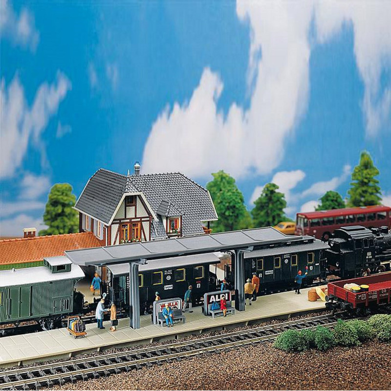 Quai De Gare HO FALLER 120193 Modelisme Ferroviaire Diorama Neuf FALLER