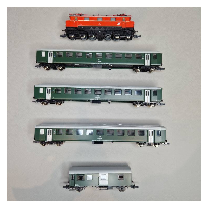 Coffret de 5 pièces : Locomotive électrique 1670.27 avec train de voyageurs, ÖBB, Ep IV digital son - ROCO 6149 - HO 1/87