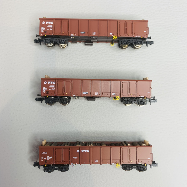Coffret de wagons marchandises type Eanos "VTG", ÖBB, ep. IV - MINITRIX 18288 - N 1/160