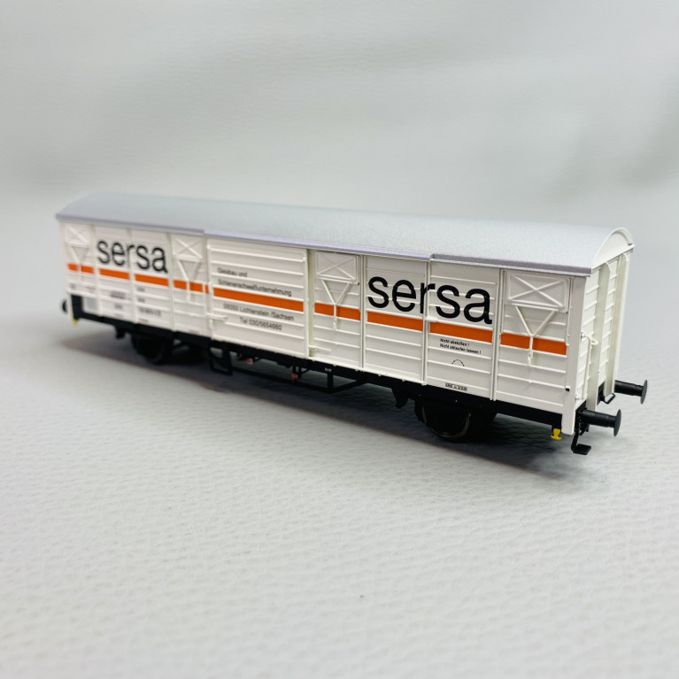 Wagon de marchandises couvert Gbs "sersa" , DR, Ep IV - BRAWA 49924 - HO 1/87