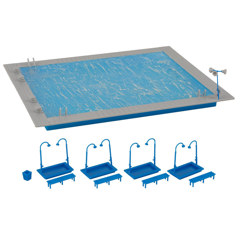 Coffret promotionnel Loisirs, piscine de village - FALLER 190136 - HO 1/87