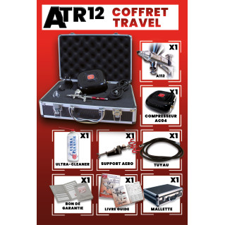Aérographe ATR12 – Coffret Travel Haute définition - PRINCE AUGUST ATR12
