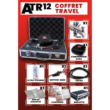Aérographe ATR12 – Coffret Travel Haute définition - PRINCE AUGUST ATR12
