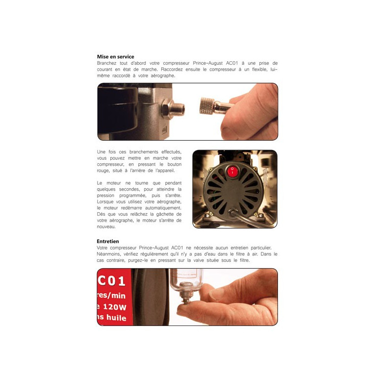 Coffret Aérographe Essentiel Ultra Polyvalent- PRINCE AUGUST AES11