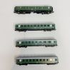 Coffret de wagons avec quatre voitures de train express, DB, Ep III - FLEISCHMANN 6260004 - N 1/160