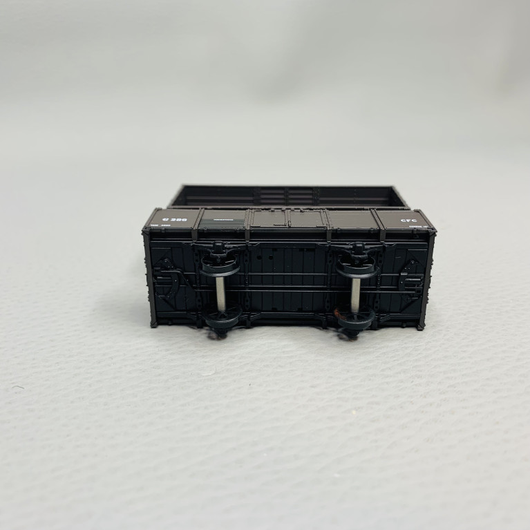 Set de 2 tombereaux freiné et non freiné, bruns, Gv 5832 et G 28, CFC - REE VM033 - HOm 1/87