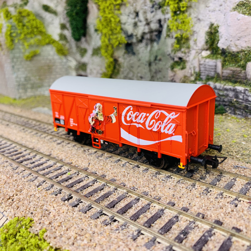 Wagon couvert Gs à parois en panneaux "Coca-Cola", DB, Ep IV - RIVAROSSI HR6611 - HO 1/87