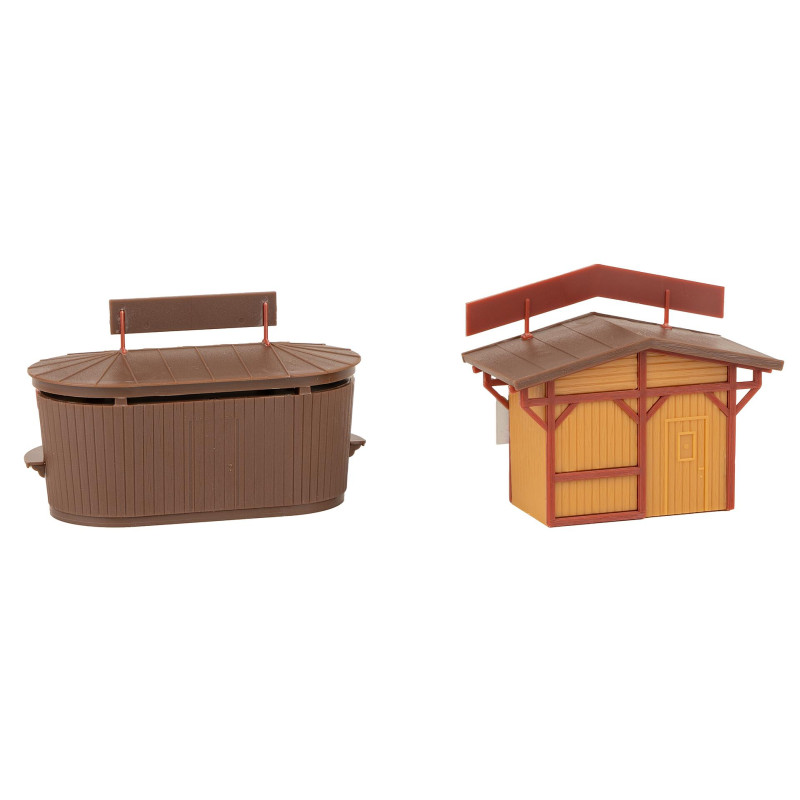 2 Stands de marché de Noël avec sapin illuminé - FALLER 134002 - HO 1/87