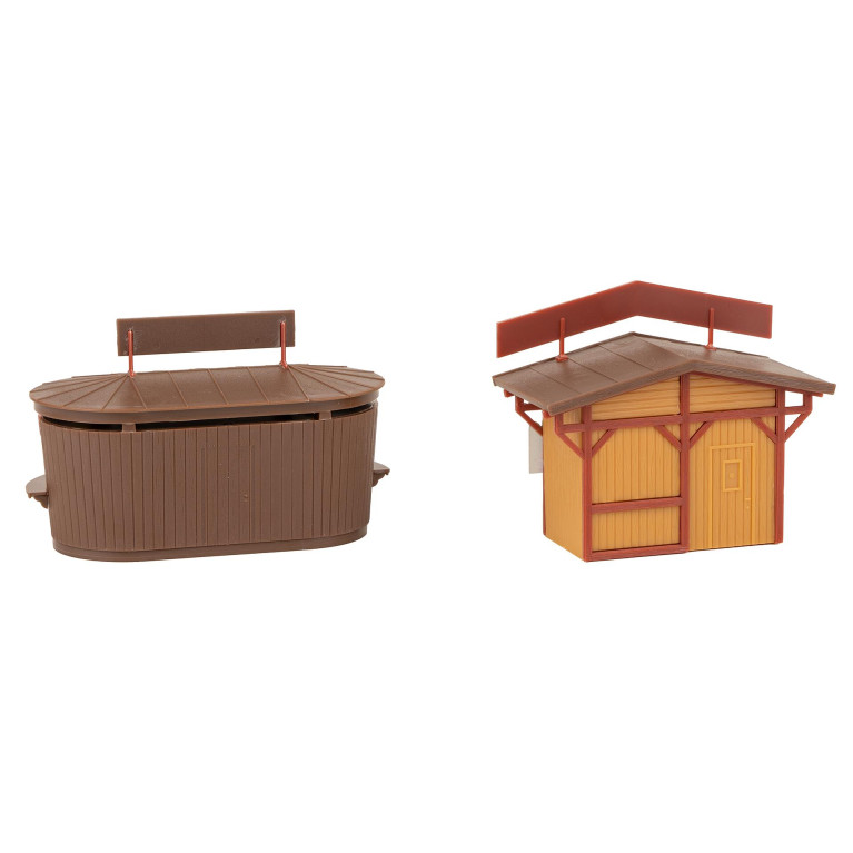 2 Stands de marché de Noël avec sapin illuminé - FALLER 134002 - HO 1/87