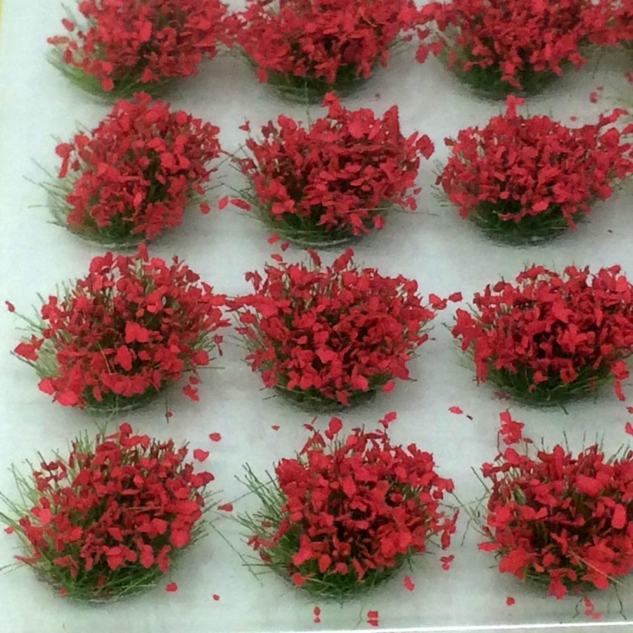 42 touffes d'herbes fleuries rouge-HO-N-NOCH 07035
