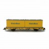 Wagon plat 2 conteneurs de chantier entretien des voies -HO-1/87-KIBRI 26268
