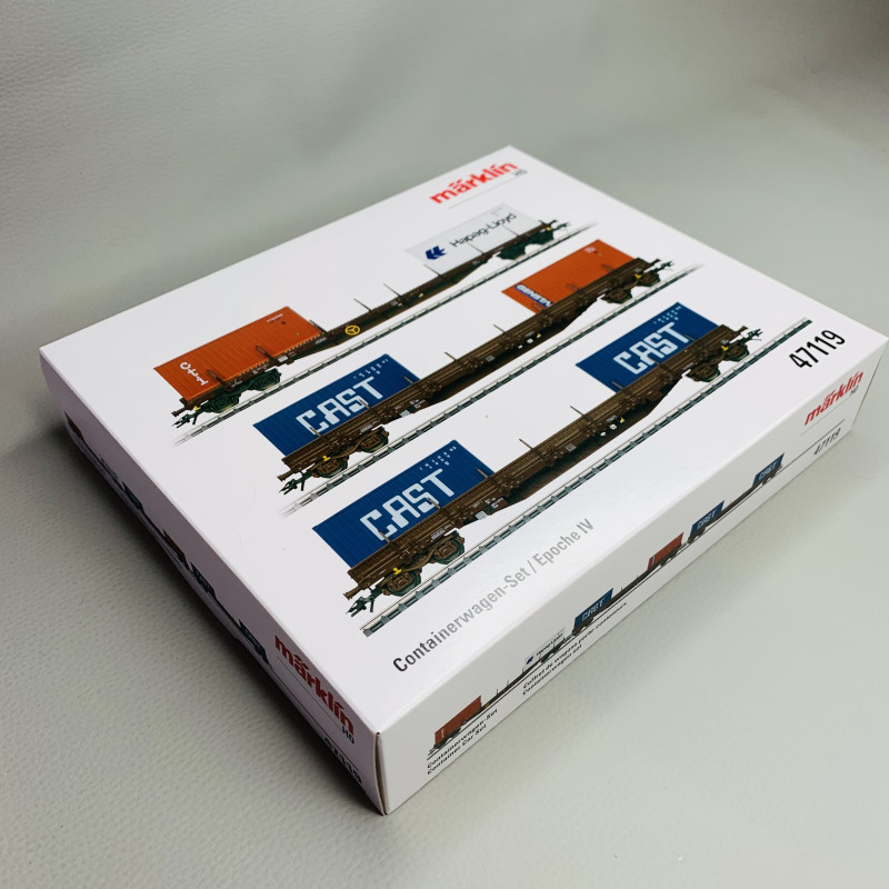 4 conteneurs AWM de la firme Railcare Coop (Roco, Märklin) (Neu und