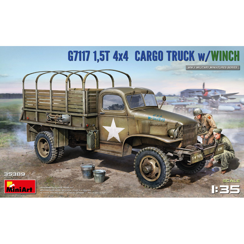 Camion Cargo G7117 1,5T 4×4 avec Treuil - MINIART 35389 - 1/35 Camion Cargo G7117 1,5T 4×4 avec Treuil - MINIART 35389 - 1/35