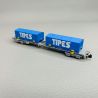 Wagon porte conteneurs Sgss "Tipes.", Sncf, Ep V - ARNOLD HN6650 - N 1/160