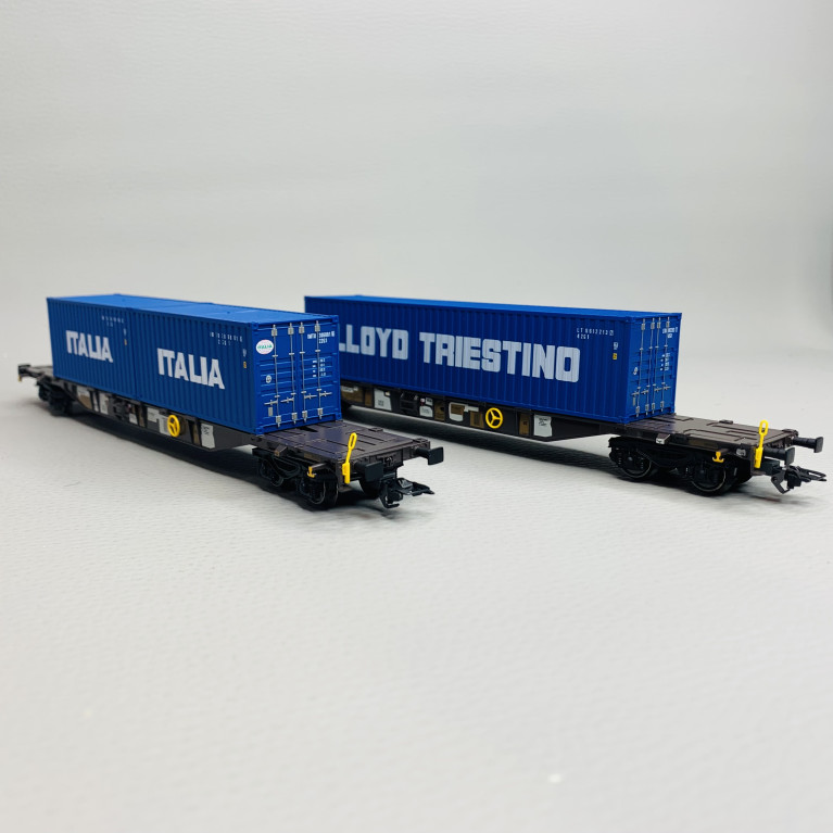 Coffret de wagons porte-conteneurs type Sgns, AAE, Ep VI - MARKLIN 47460 - HO 1/87