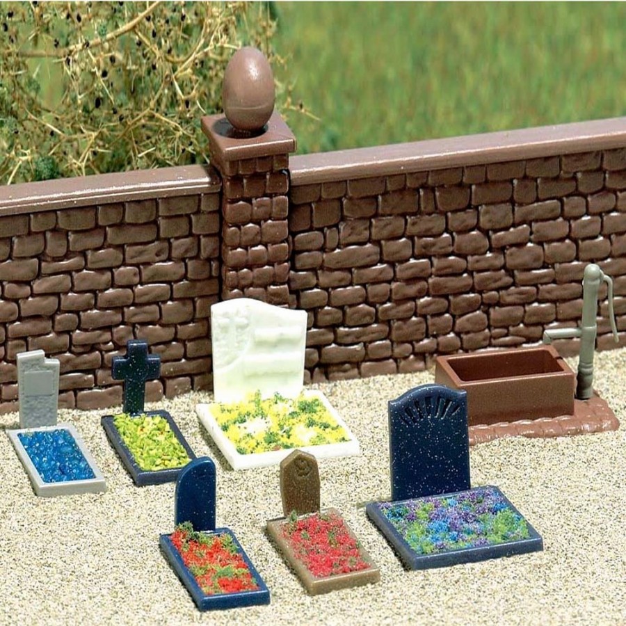 Tombes avec fontaine pour cimetière-HO-1/87-BUSCH 7662