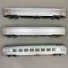3 voitures inox "Train Expo" Set 2/2, Sncf, Ep VI - JOUEF HJ4179 - HO 1/87