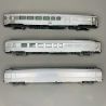 3 voitures inox "Train Expo" Set 1/2, Sncf, Ep VI - JOUEF HJ4178 - HO 1/87