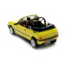 Peugeot 205 cabriolet jaune genet, avec conducteur - SAI 1637 - 1/87