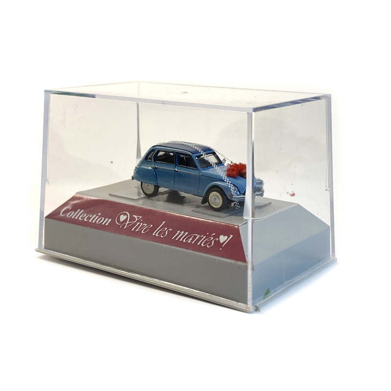Miniature 1:24 CITROËN DYANE 6 1970 Bleue Edicola Avec Vitrine - Modèle Collection