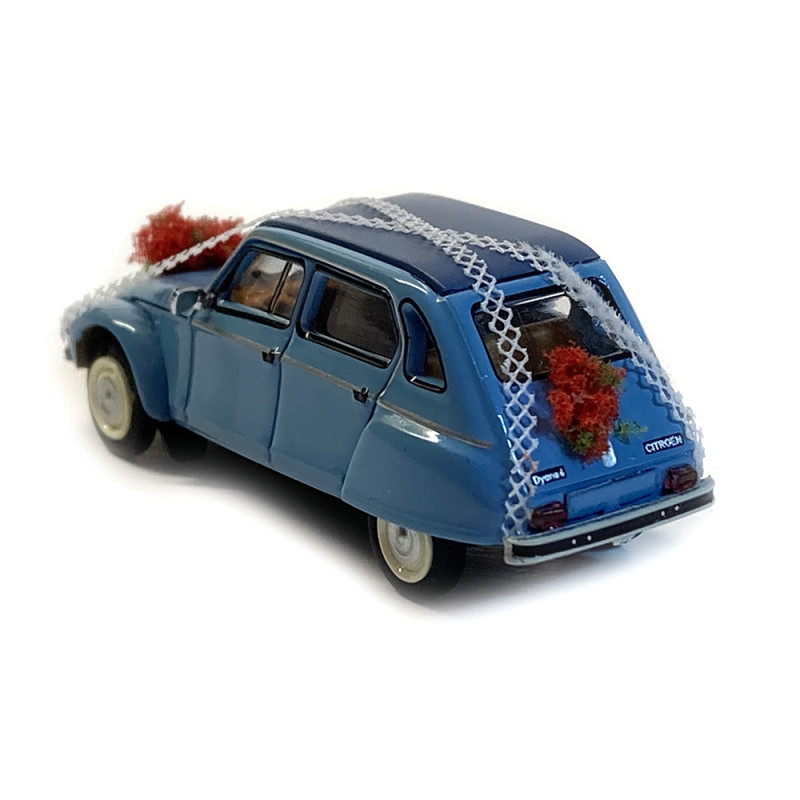 Miniature Voiture Citroën Dyane 6 Bleue Welly échelle 1:60 - Die-cast En Métal Neuf En Boîte