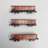 Coffret de 3 wagons à toit enroulable, DB, Ep IV - MARKLIN 86682 - Z 1/220