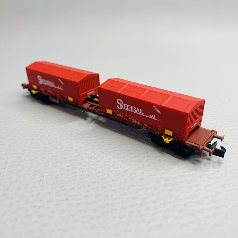 Wagon porte conteneurs série Sgnss "Spedirail", FS, Ep VI - ARNOLD HN6654 - N 1/160