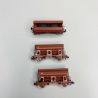 Coffret 3 pièces : Wagons à toit ouvrant type Tds 928, DB, Ep V - FLEISCHMANN 830358 - N 1/160