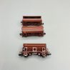 Coffret 3 pièces : Wagons à toit ouvrant type Tds 928, DB, Ep V - FLEISCHMANN 830358 - N 1/160