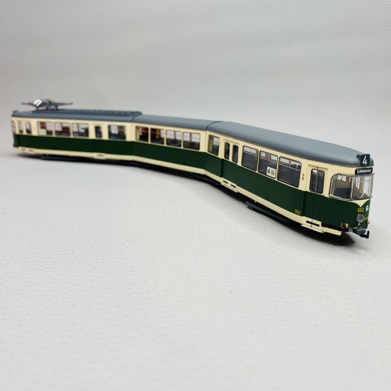 Tramway type DUEWAG GT8 livrée vert/beige, Graz,Ep IV - V - RIVAROSSI HR2943 - HO 1/87
