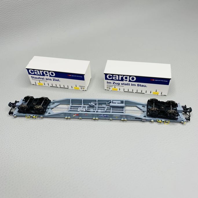 Wagon porte-conteneurs type Sgnss, CFF Cargo, Ep VI - ROCO 6600028 - HO 1/87