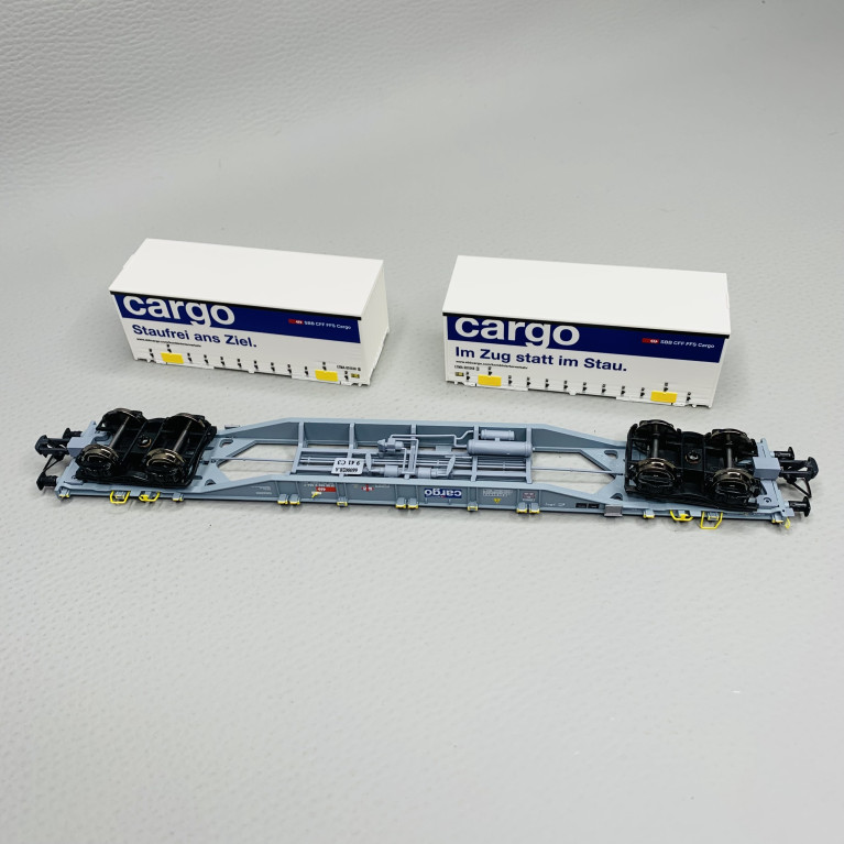 Wagon porte-conteneurs type Sgnss, CFF Cargo, Ep VI - ROCO 6600028 - HO 1/87
