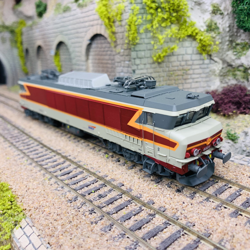 Locomotive électrique CC 6551, Logo Casquette, Sncf, Ep V et VI, 3R - LSMODELS 10818 - HO 1/87