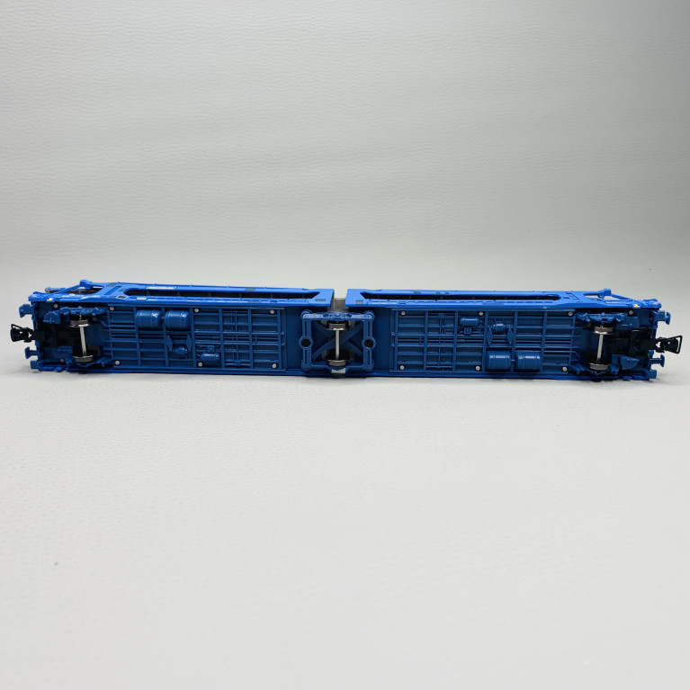 Wagon porte autos articulé Laeks, Brambles, SNCF, Ep IV - JOUEF HJ6267 - HO 1/87