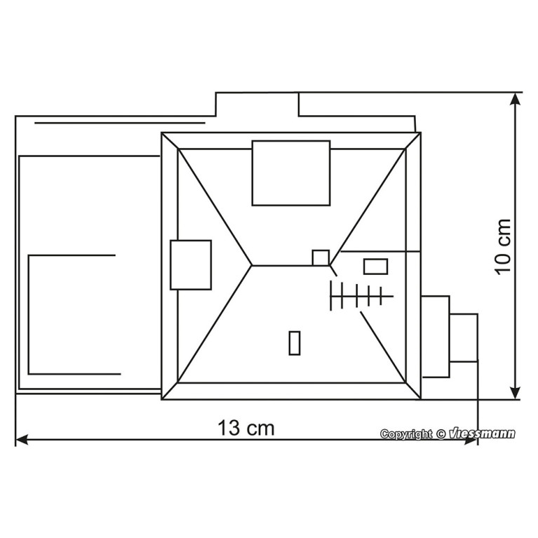 Maison avec balcon et atelier mécanique "Aral" - KIBRI 38202 - HO 1/87