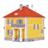 Grande maison à étage avec balcon et porche d'entrée - KIBRI 38178 - HO 1/87